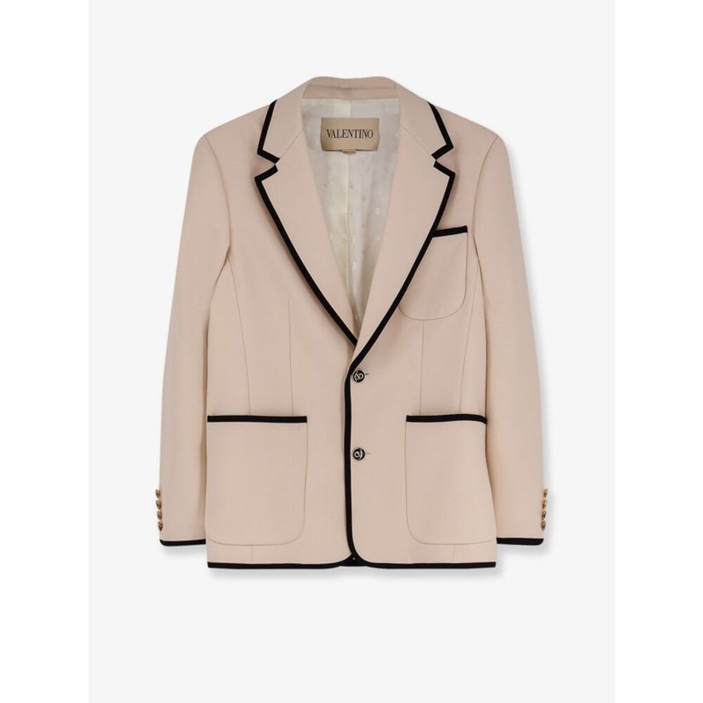 Valentino Men Single-Breasted Virgin Wool Blazer
